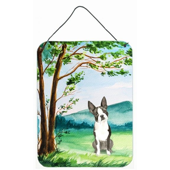 Under the Tree Boston Terrier Wall or Door Hanging Prints