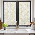 thumbnail image 3 of Gold Grey Window Privacy Film Tree Branch Decorative Glass Window Film UV Blocking Static Cling Non-Adhesive Sticker Covering for Home Door 19.6 x 39.3 inches, 3 of 8