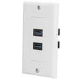 thumbnail image 4 of Toma De Cargador De Pared, Compatible Cómodo De Usar ABS Fácil De Instalar Enchufe De Panel USB Para Carga De Dispositivos Para Transmisión De Señal, 4 of 7