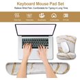 thumbnail image 2 of ArtSo Keyboard Wrist Rest and Mouse Pad with Wrist Support, Ergonomic Mouse Pad, Durable & Comfortable & Lightweight for Easy Typing Pain Relief, Memory Foam Keyboard Mousepad Set, White Golden Marble, 2 of 8