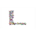 thumbnail image 4 of Letter L Ceramic Toothbrush Holder, Butterfly L Letter Alphabet Animal Themed Vibrant Color Palette Image Font Design, Decorative Versatile Countertop for Bathroom, 4.5" X 2.7", Multicolor, 4 of 4