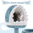 thumbnail image 4 of Árbol para gatos Yaheetech con temática oceánica de 155 cm de altura con boca de tiburón, 4 of 9