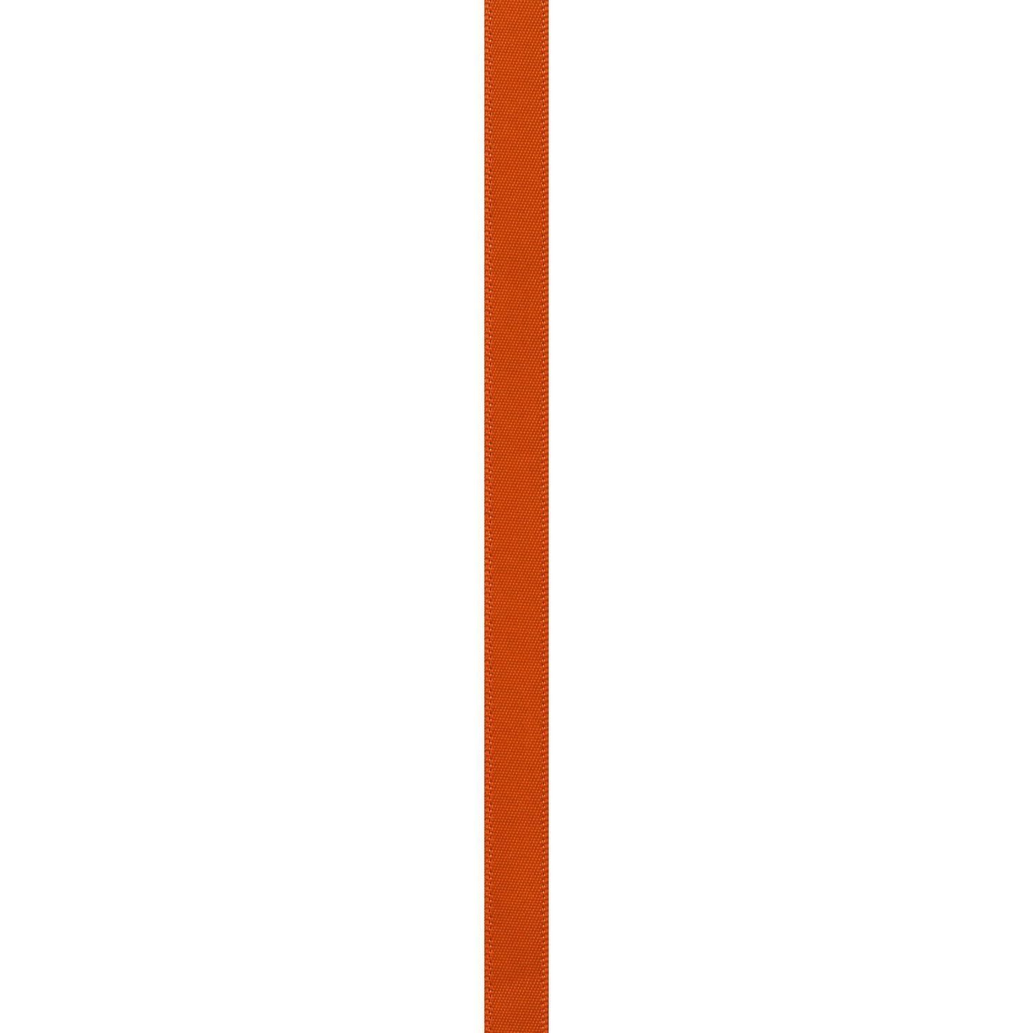 RUBAN SATINÉ SIMPLE FACE OFFRAY ORANGE, 9.5 mm X 5.5 m