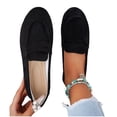 thumbnail image 6 of Women's 2026 Summer Loafers Solid Color Trendy Soft Sole Slip On Lightweight Cushioned Orthopedic Arch Support Wide Toe Box Comfort Walking Daily Footwear Black 41, 6 of 9