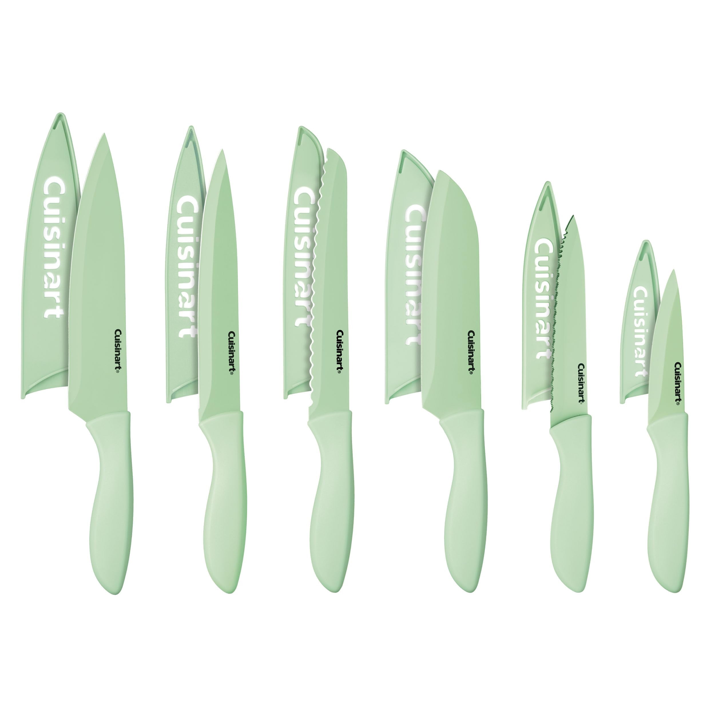 Cuisinart 12 Piece Ceramic Coated Color Knife Set with Blade