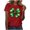 Red0, variant on Annhoo Womens St Patricks Day T-Shirt Shamrock Print Crewneck Short Sleeve Tops Spring Summer Clothes