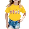 thumbnail image 1 of TZEWGL T-Shirts pour Enfants Imprimés Col Rond Manches Courtes Vêtements d'Été Amples pour Enfants Taille 12-14T, 1 of 5