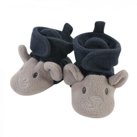 UPC: 0660168544183 | Hudson Baby Infant and Toddler Boy Cozy Fleece Booties  Navy Gray Elephant  0-6 Months