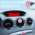 thumbnail image 2 of Unique Bargains 2pcs Car Faux Crystal Flower Shape Clips for Air Conditioner Outlet Vent Decorations Clip Pink, 2 of 7