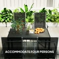 thumbnail image 4 of Outsunny 47" Rectangular Patio Dining Table for 4 Person, Black, 4 of 10