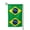 Square, variant on Flag Of Brazil Garden Flag Double Sided Flags with Vivid Color for Yard Lawn Garden Decor 12.5 x18 Inch Square