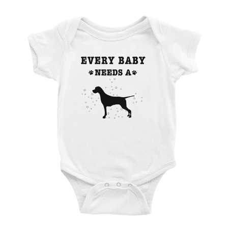 

Every Baby Needs A Bullmatian Dog Cute Baby Bodysuit For Boy Girl 0-3 Months