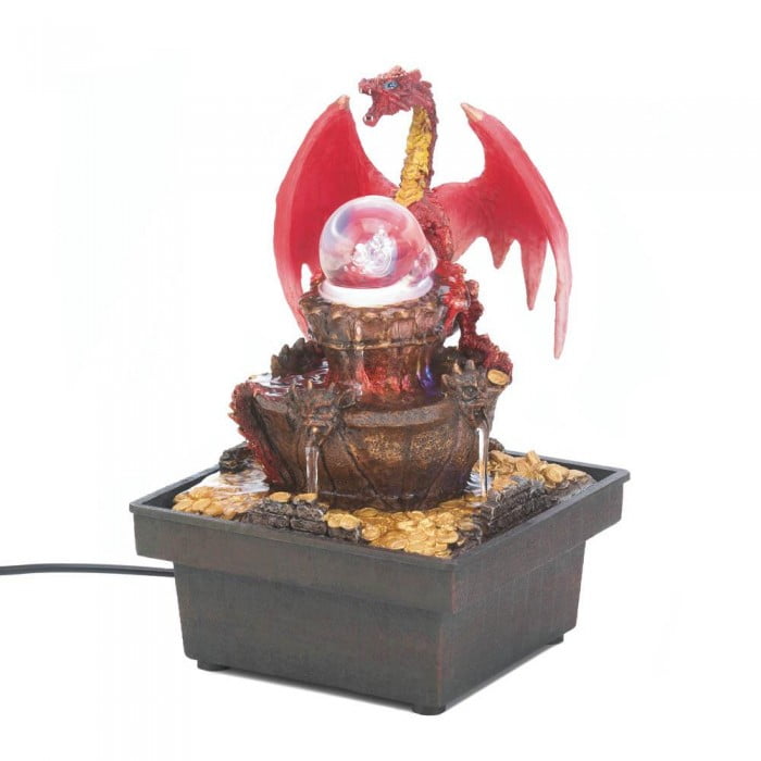 RED DRAGON TABLETOP WATER FOUNTAIN