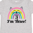 thumbnail image 4 of Inktastic 3rd Birthday Rainbow 3 Year Old Girl Girls Toddler T-Shirt, 4 of 5