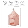 thumbnail image 4 of 3 Sprouts Kids Play Tent Playhouse Castle with Recycled Fabric for Indoor and Outdoor Games in Misty Pink, 4 of 6