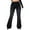 Black, variant on Vivianyo HD Clearance Long Trousers for Women Women's Fashion Denim Button Zipper Solid High Waist Pockets Jean Long Trousers