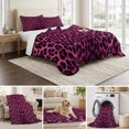 thumbnail image 6 of Queen Quilt Set 90''x96'', Pink Leopard Print Lightweight Bedspread Coverlet Set with 2 Pillow Shams, Retro Chic Abstract Animals Texture Breathable All Season Quilt Bedding for Bedroom/Guest Room, 6 of 9