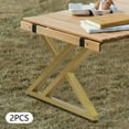 thumbnail image 3 of 16" Square Tube Metal Coffee Table Legs DIY Furniture Legs Bench Legs X-Shaped, 3 of 21