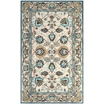 SAFAVIEH Antiquity Weldon Oriental Wool Area Rug, Peacock/Blue, 5' x 8'