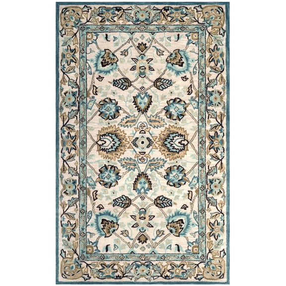 SAFAVIEH Antiquity Weldon Oriental Wool Area Rug, Peacock/Blue, 6' x 9'