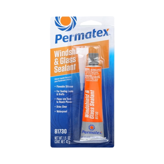 Parabrisas y cristal Sealer Permatex 81730 de silicona fluida, 45 ml