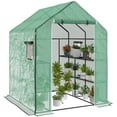 thumbnail image 1 of Outsunny Serre de Jardin avec 8 Étagères, Maison Verte Extérieure, Verte, 1 of 9