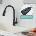 thumbnail image 2 of Wowow Kitchen Faucet Head Replacement Matte Black, 3 Function Pull Out Spray Nozzle with 9 Adapters for Kitchen Sink Faucet，US Standard for Moen Kohler Delta Faucets G1/2 Male Connector, 2 of 6