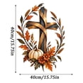 thumbnail image 3 of Autumn Cross Pumpkin Harvest Metal Wall Decor,Rustic Harvest Accent with Golden Wheat, Thanksgiving Farmhouse Home Display for Porch & Entryway,15.75"W x15.75"H(L(15.75"W x15.75"H)), 3 of 6