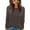 Brown, variant on Women T Shirt Round Nenk long Sleeve Casual Striped Print Tees Women Clothes Top Loose Fit