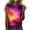☃223-Multicolor, variant on Summer T-Shirt for Women Casual Nature Fasion Athletic Blouses Short Sleeve Round Neck Starry Sky Printed Graphic Tops