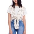 thumbnail image 1 of Free People - Blusa sin mangas con lazo en la parte delantera para mujer, color blanco, pequeño, 1 of 1