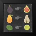 thumbnail image 2 of Vision Studio 12x12 Black Modern Framed Museum Art Print Titled - Blackboard Fruit I, 2 of 5