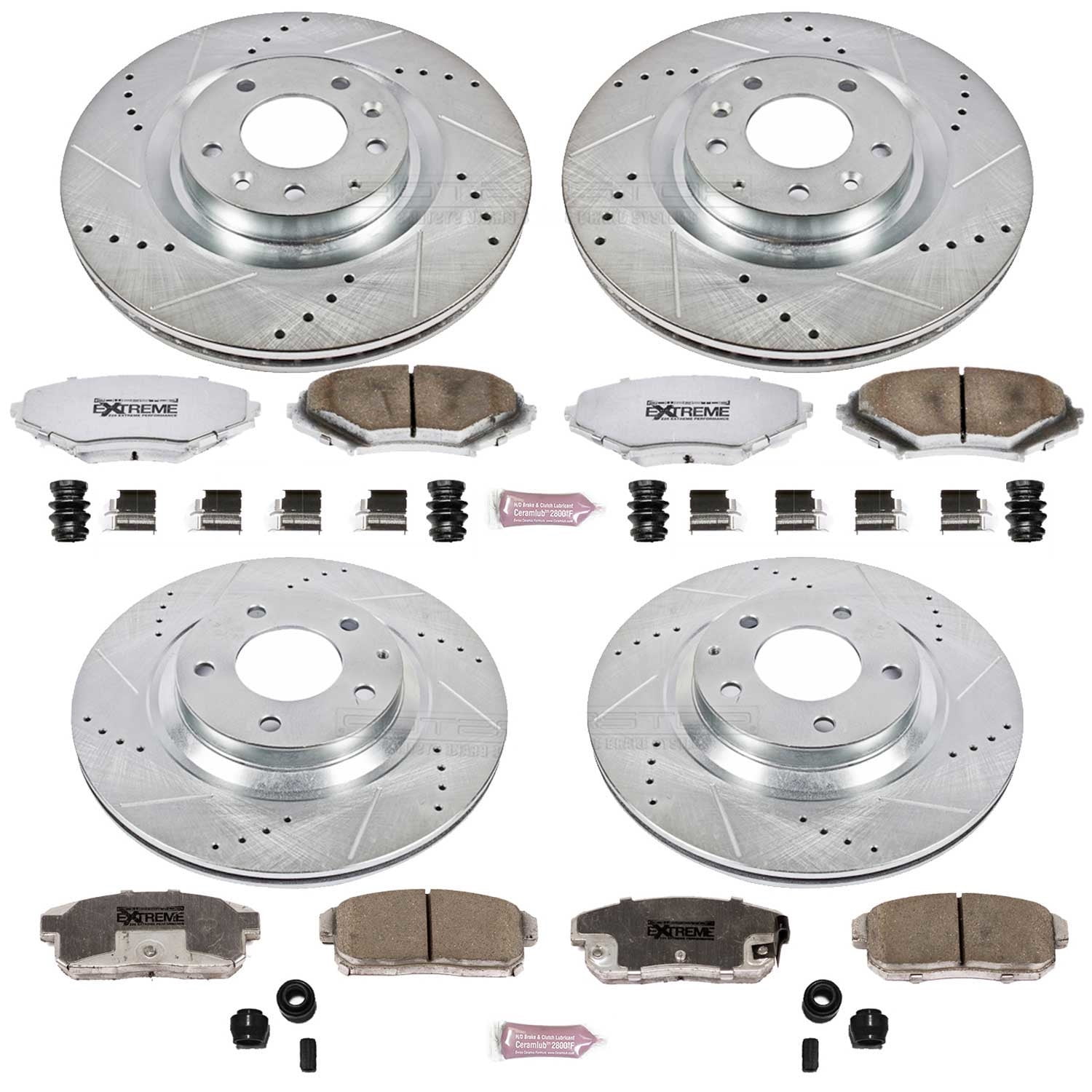 Power Stop Front and Rear Z26 Street Warrior Brake Kit K2727-26