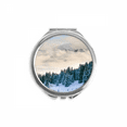 thumbnail image 1 of Neige Foresterie Science Nature Paysage Main Compact Miroir Rond Portable Poche Verre, 1 of 3