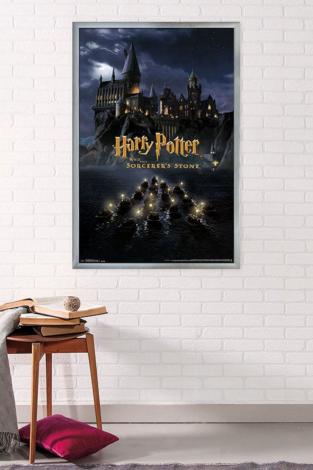 Harry Potter and the Sorcerer's Stone - Castle One Sheet Wall Poster, 22.375" x 34", Framed