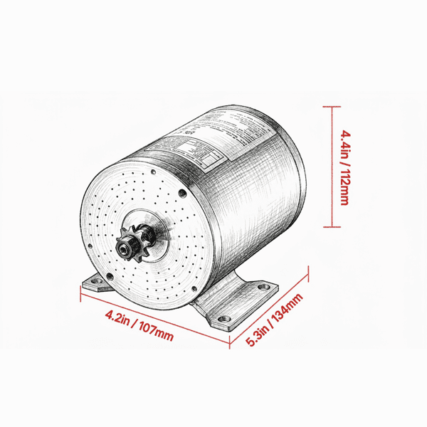 2000W 48V 4300rpm Brushless DC Motor Kit with Speed Controller & Throttle Grip, for Go Karts, E-Bikes & Scooters