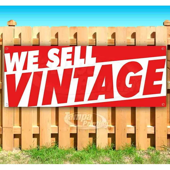 We Sell Vintage 13 oz Vinyl Banner With Metal Grommets
