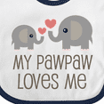 thumbnail image 4 of Inktastic My Pawpaw Loves Me Grandchild Boys or Girls Baby Bib, 4 of 4