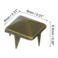 thumbnail image 2 of Unique Bargains 100 Sets Spike Rivet 8x6.5mm Pyramid Rapid Rivet Studs Square Spikes, Bronze Tone, 2 of 7