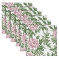 thumbnail image 6 of WOBOGO Pink Peonies Pattern Cloth Napkins 4 Pieces Soft Elegant Touch Durable Absorbent Quick Drying for Elegant Dining, 6 of 8