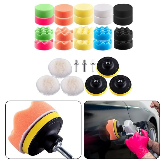 SUNFEX 29 Pcs Polishing Pads Kit Car Buffer Polisher Kit Drill Buffing