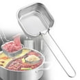 thumbnail image 2 of Stainless Steel Square/Roundd Colander Scoop, Hot Pot Slotted Spoon Skimmer Food Serving Ladle Strainer with Foldable Handle, Heavy Duty Kitchen Utensil for Home Restaurant, 1Pc(Silver,11.2x4.5"), 2 of 9