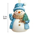 thumbnail image 3 of Mecorevxz 3.15" Christmas Acrylic Flat Ornaments-Cute Snowman Christmas Pendants Suitable for Christmas Tree Hanging Decorations,Christmas Gifts, 3 of 6