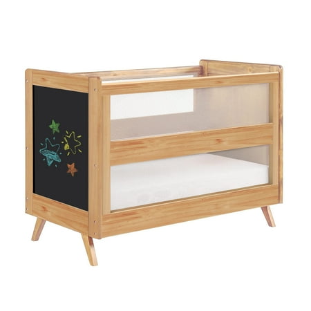 UPC: 0811283020933 | BreathableBaby Breathable Mesh 3-in-1 Convertible Crib Beech & Chalkboard Greenguard Gold Certified