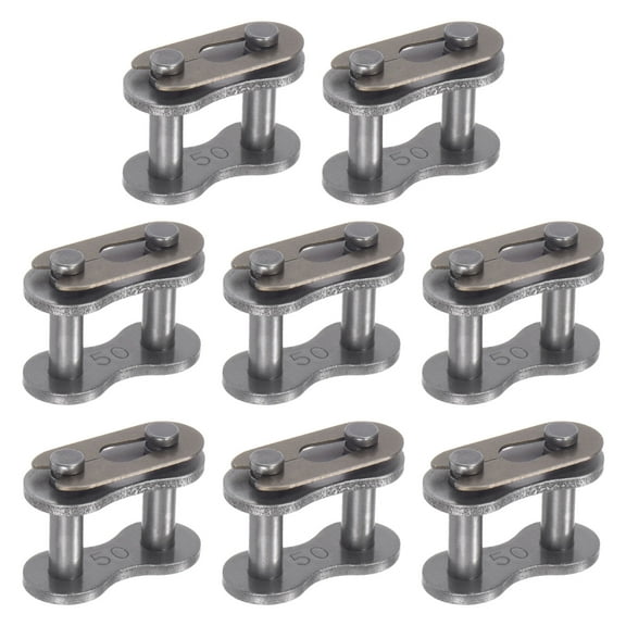 Uxcell 8Pack #50 Chain Connector Link Roller, 5/8" Pitch Carbon Steel Split Links for 10A Chain