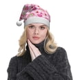 thumbnail image 5 of Fuzoiu Cute Flamingo Print Santa Hat Christmas Hat for Adults,Santa Hats with Pompom, Unisex Xmas Holiday Hat for Christmas New Year Festive Party Supplies, 5 of 6