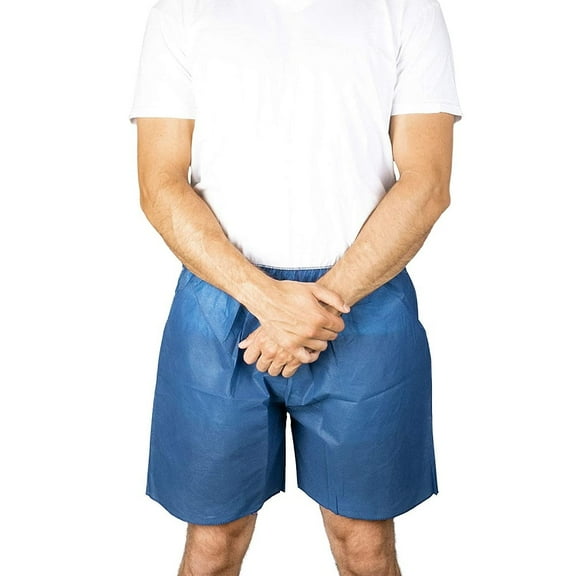 Dealmed Patient Exam Shorts | Disposable Nonwoven Shorts with Elastic Waistband for Patient Modesty and Protection (Small/Medium, Case of 50)
