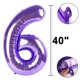 thumbnail image 5 of Globo Kelfuoya Número 26 Morado de 40" de Papel Metalizado Jumbo, 5 of 7