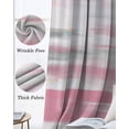 thumbnail image 3 of Pink Gray White Blackout Curtains for Bedroom Living Room Darkening Curtains 63 Inches Long Contemporary Simple Abstract Mottled Window Curtain 2 Panels Set Window Treatment Grommet Drapes 42"x63", 3 of 9