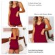 thumbnail image 2 of Conjunto De Ropa De Dormir De EncajeCuello En VPijama Para MujerPantalones CortosTranspirableLavable A MáquinaCintura Elástica Para Hotel Para El Hogar ANGGREK Otros, 2 of 5